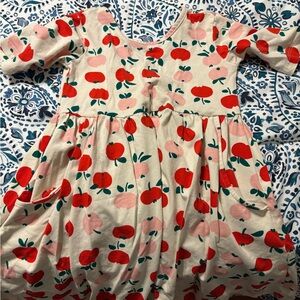 Hanna Andersson Red and Pink Apple Print Dress